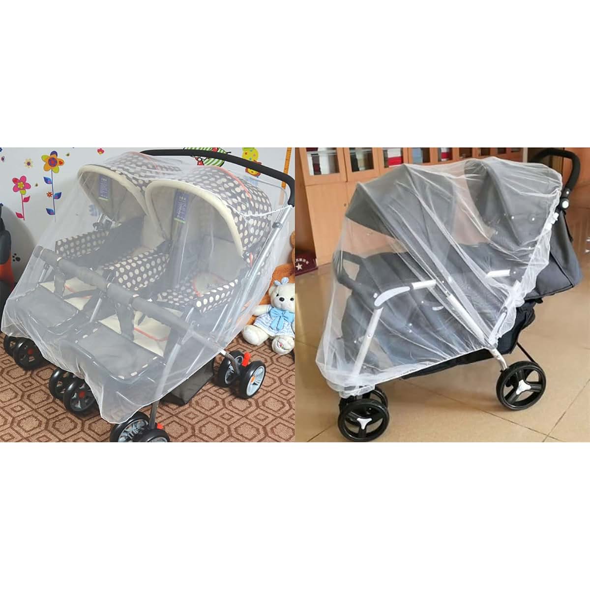 Stroller Protective Net for Double Joggers Mesh Cover