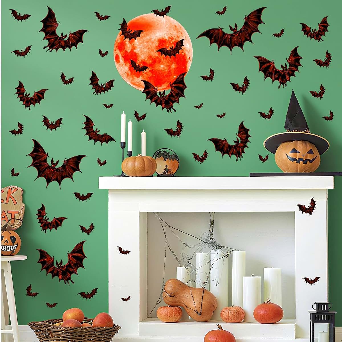 Moon Bat Wall Stickers | Removable Peel and Stick Decals