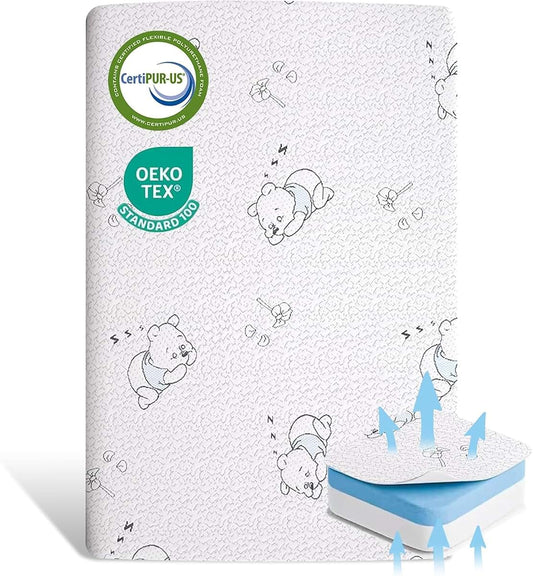 ESJAYING Pack and Play Mattress Pad, 38 x 26 Inch, Gel Memory Foam