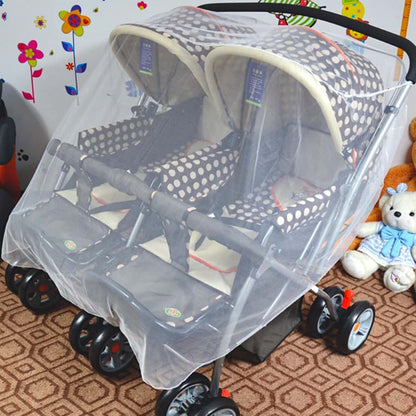 Universal Breathable Polyester Stroller Net Cover for Double and Twin Baby Strollers