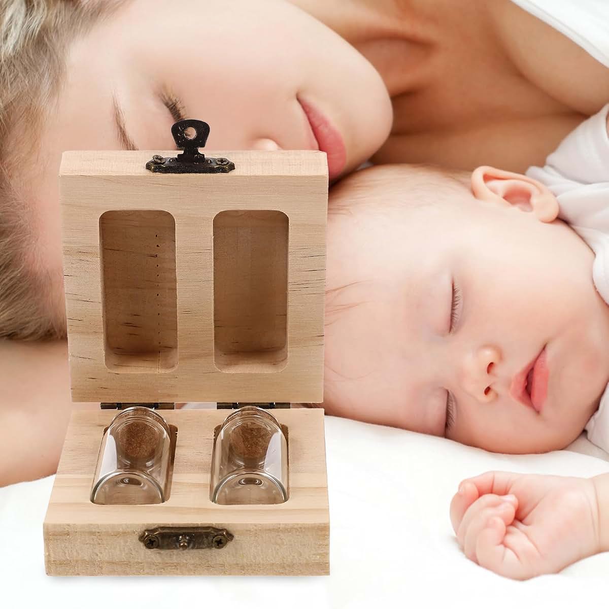 Healvian Keepsake Box for Umbilical Cord, Fetal Hair, and Baby Teeth