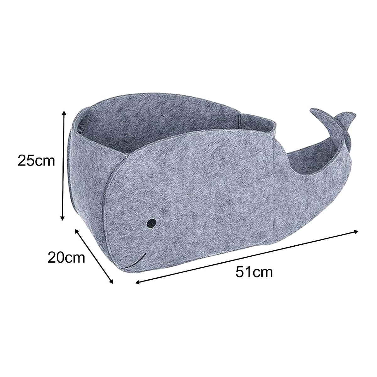 Klkcms Animal Storage Basket, Gray Collapsible Toy Container (photo 2)