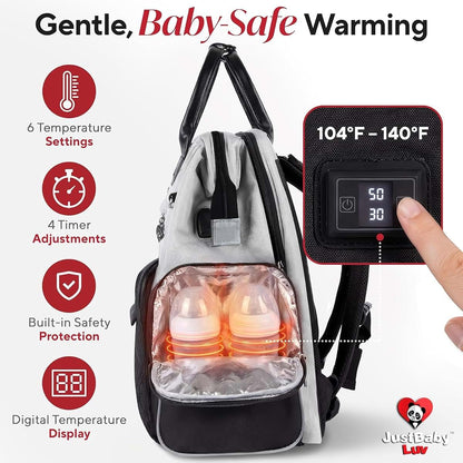 JustBaby Luv Premium Baby Diaper Bag with Changing Station, Diaper Bag Backpack w/ Pad (photo 2)