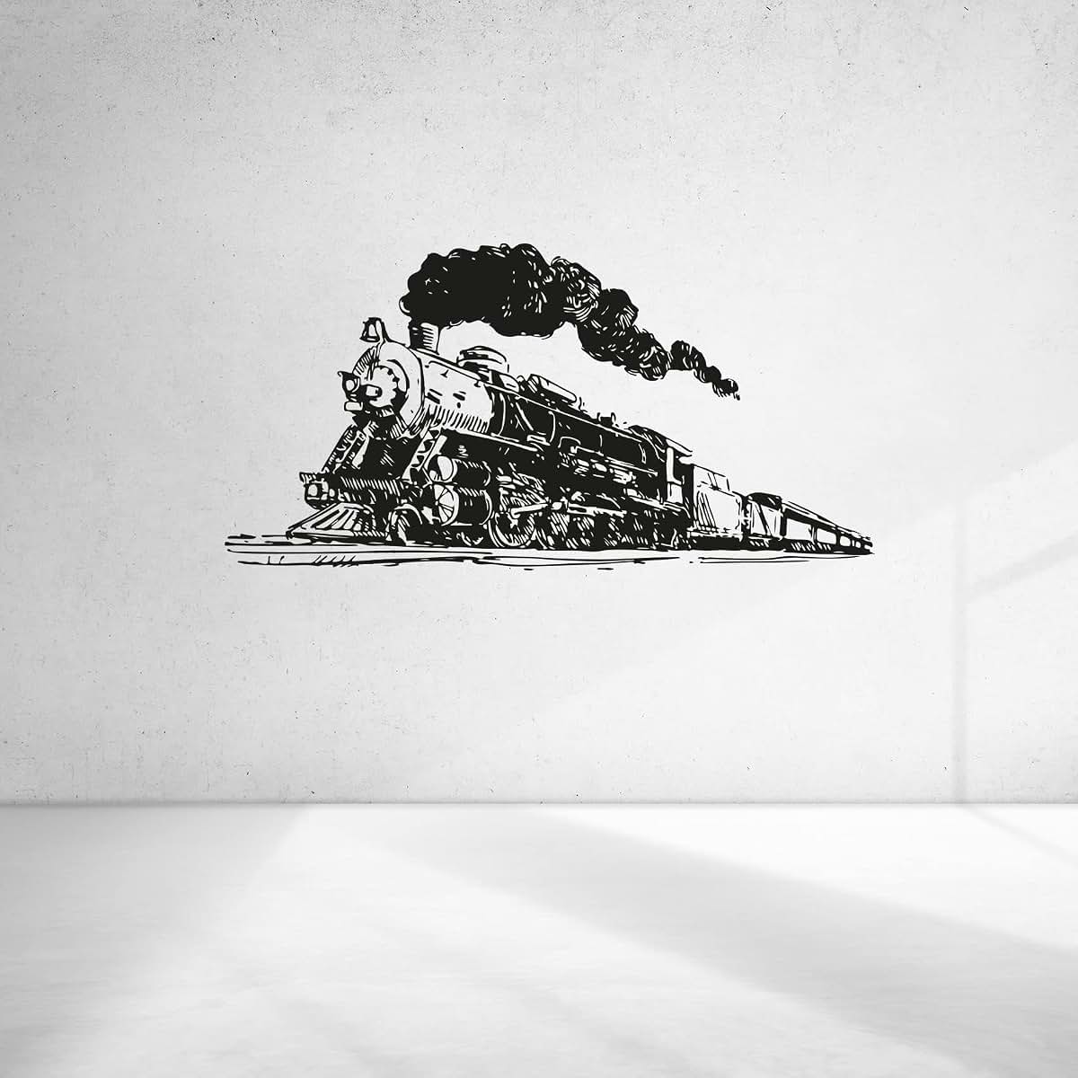 BabyOneStop Vintage Steam Engine Train Vinyl Wall Decal