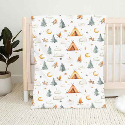 Wicbfdfv Cute Camping Tent Pine Baby Blanket Tree 40x50 Inch (photo 2)
