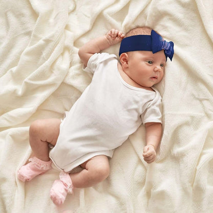 Glowing Jellyfish Print Baby Bow Headband for Newborns and Babies