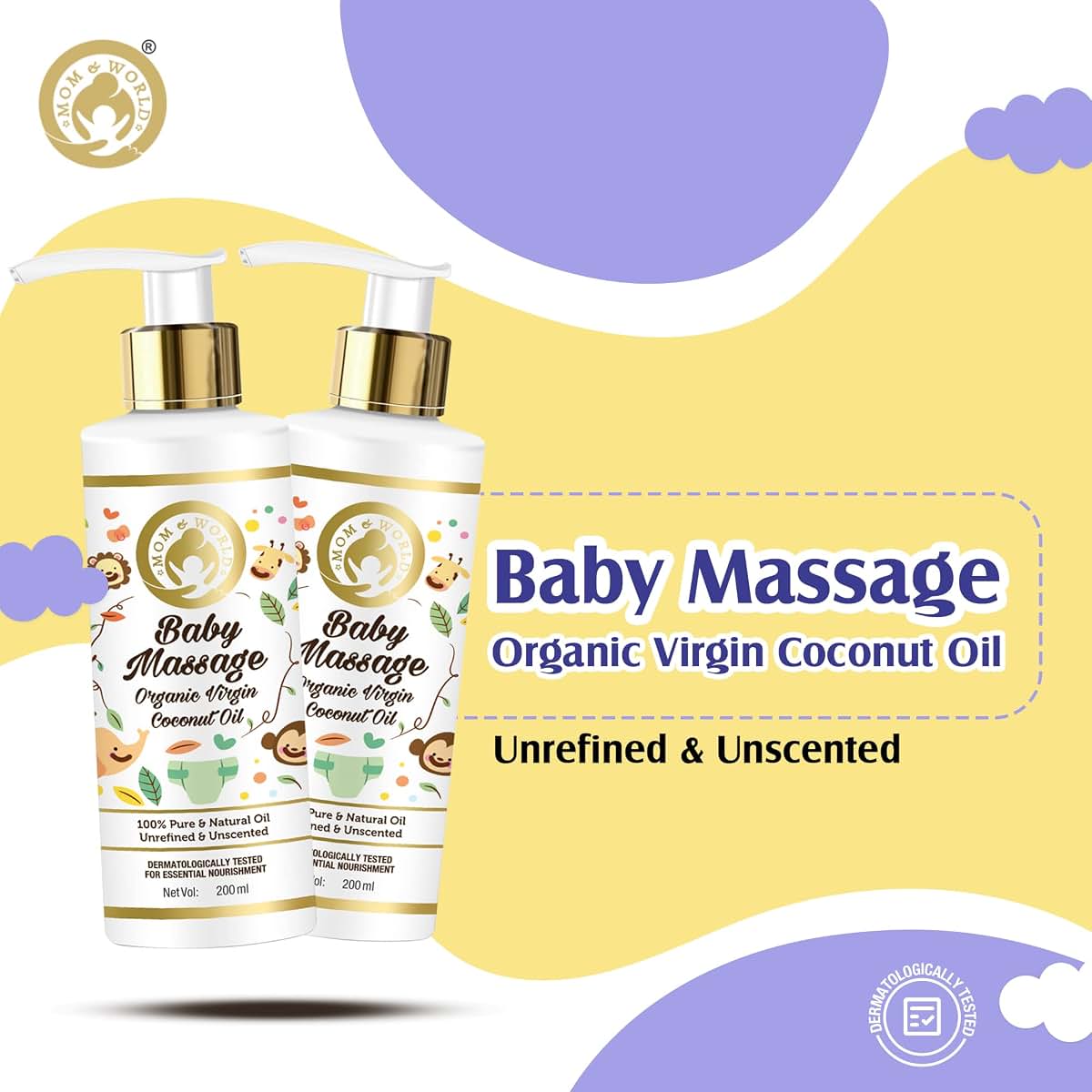Mom & World Baby Massage Organic Virgin Coconut Oil (photo 3)