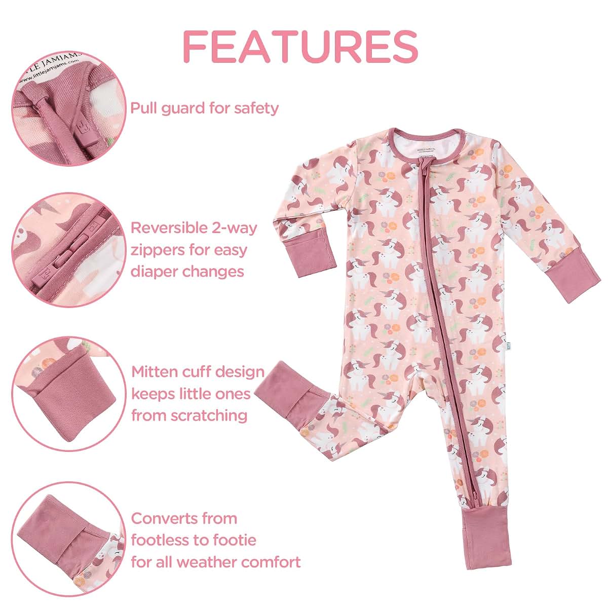 Little Jamjams Baby Rompers Long Sleeve Sleeper (photo 3)
