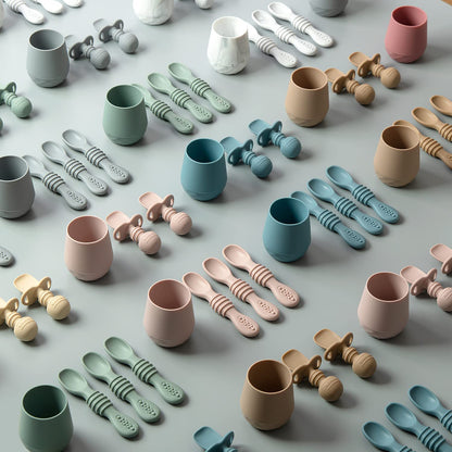 SamiGo Silicone Baby Spoons Self Feeding