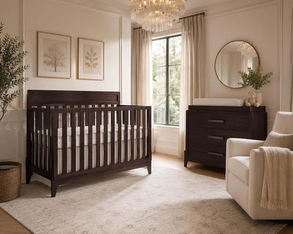 Evolur Atlas 5-in-1 Convertible Full-Size Baby Crib in Chestnut (photo 2)