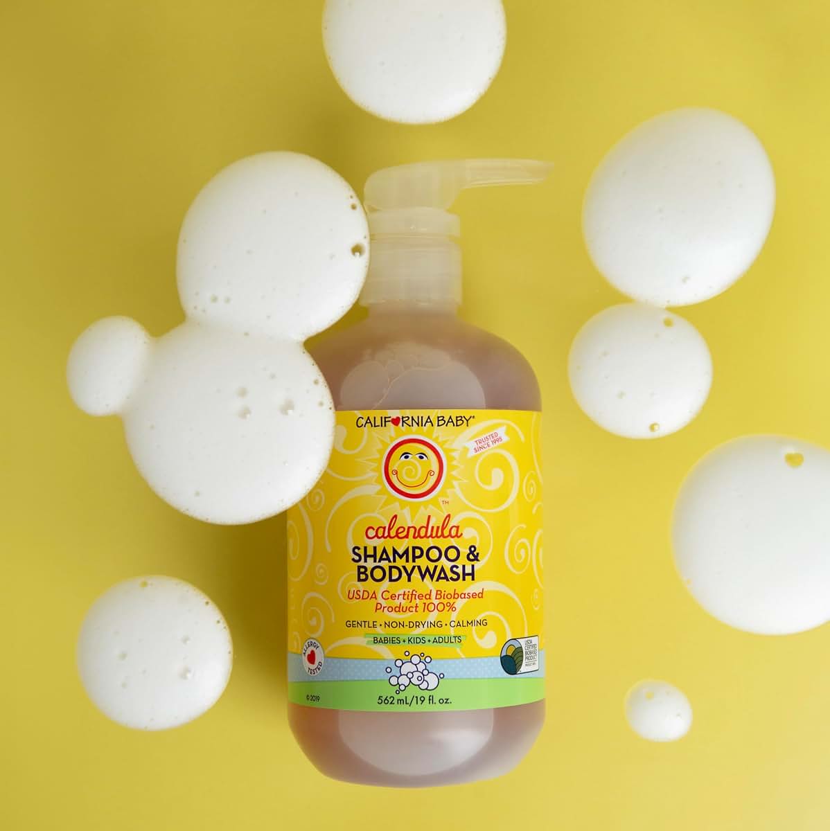 California Baby Calendula Shampoo and Body Wash for Gentle Cleansing