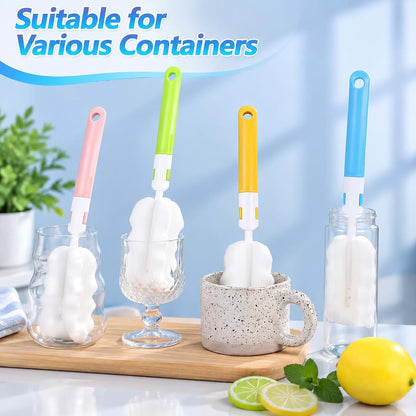 Falzqq 4Pcs Baby Bottle Brush Set With Soft Sponge Head (photo 4)