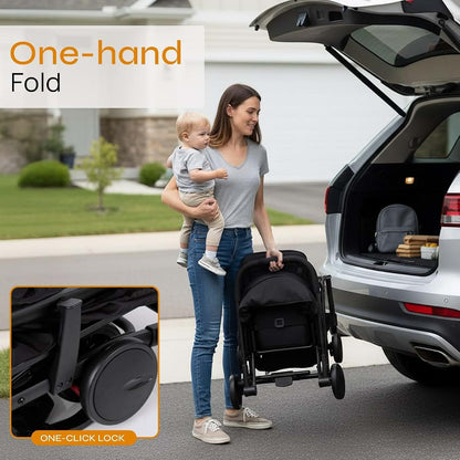 Jovial Lightweight Folding Travel Stroller With Reclining Seat