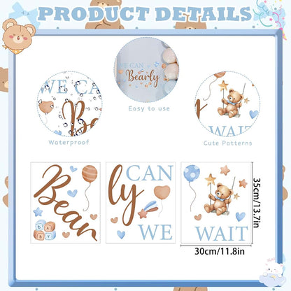 Wxiben Bearly Wait Wall Decal Bear Sign Decor