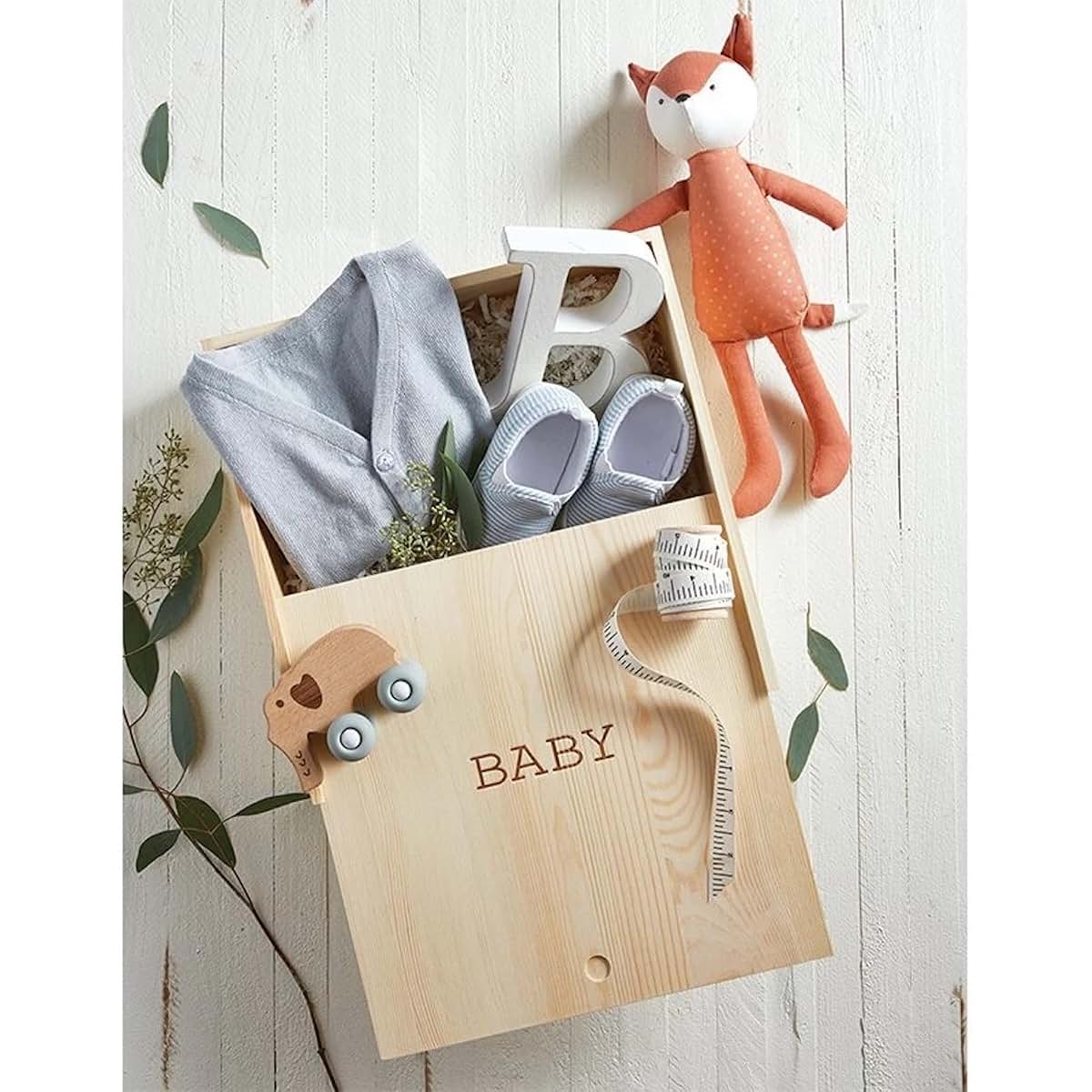 Stephan Baby Natural Pine Keepsake Box, Baby