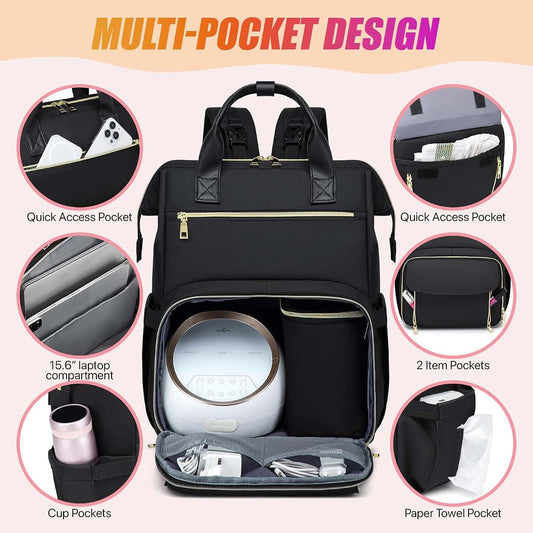 BabyOneStop Breast Pump Backpack With Insulated Cooler Bag