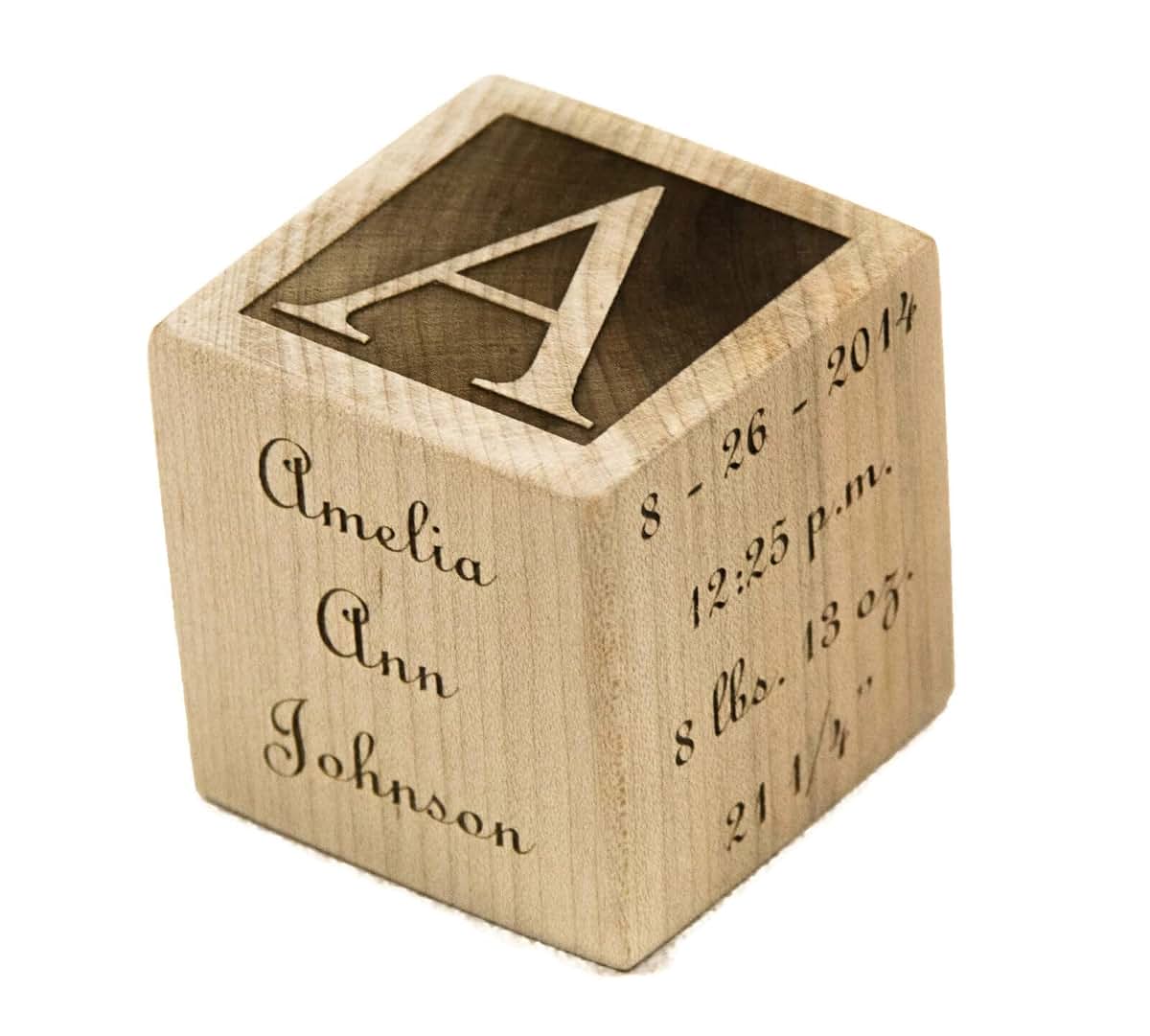 Little Wooden Wonders Personalized Wooden Baby Block