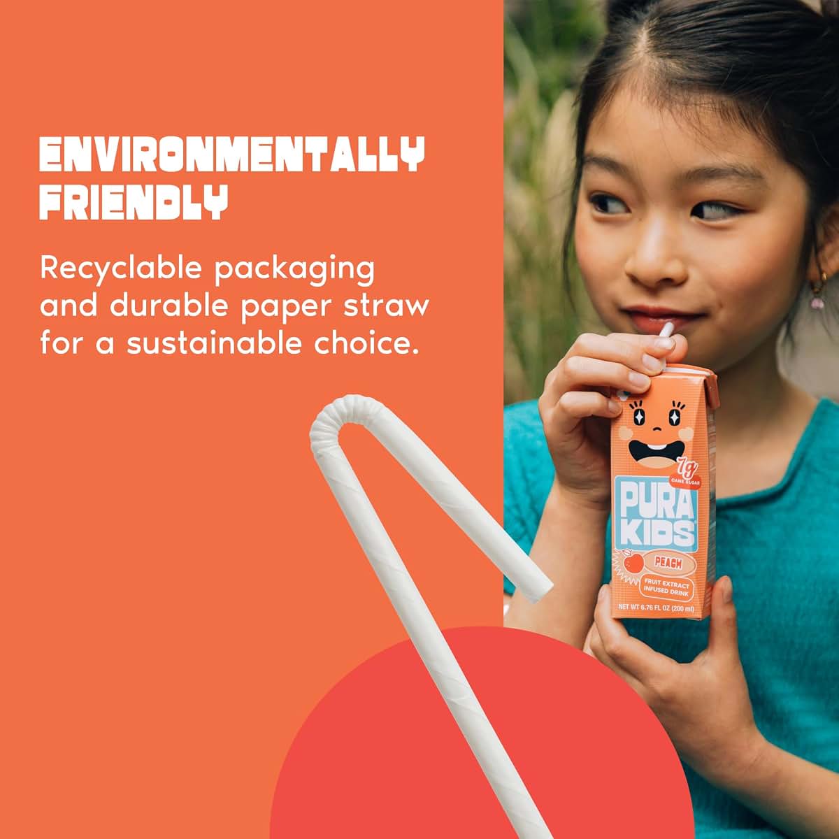 Pura Kids Peach Juice Boxes - Pure Fruit Extract Drink for School Snacks