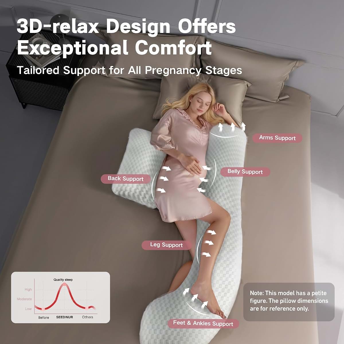 Bed Pillow for Rest, Reading, and Everyday Comfort