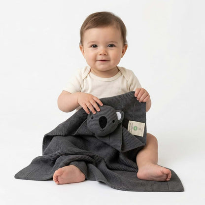 Little Dedi Organic Cotton Baby Blanket with Koala Comforter, 30x40 in