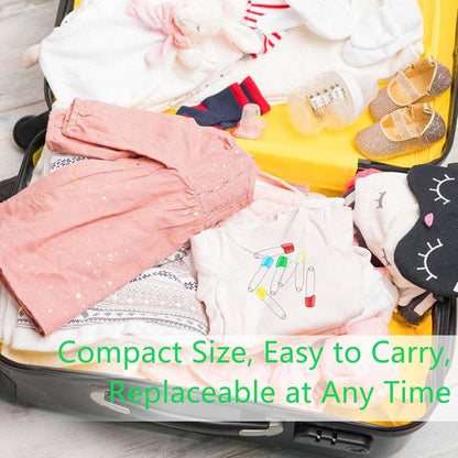 BabyOneStop 120 Pcs Diaper Pins 2.2 Inch Stainless Steel Safety Pins with Plastic Head, 5 Colors
