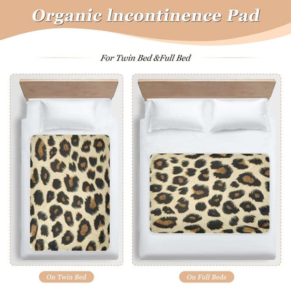 Leopard Print Waterproof Mattress Pad Protector (34" x 52")