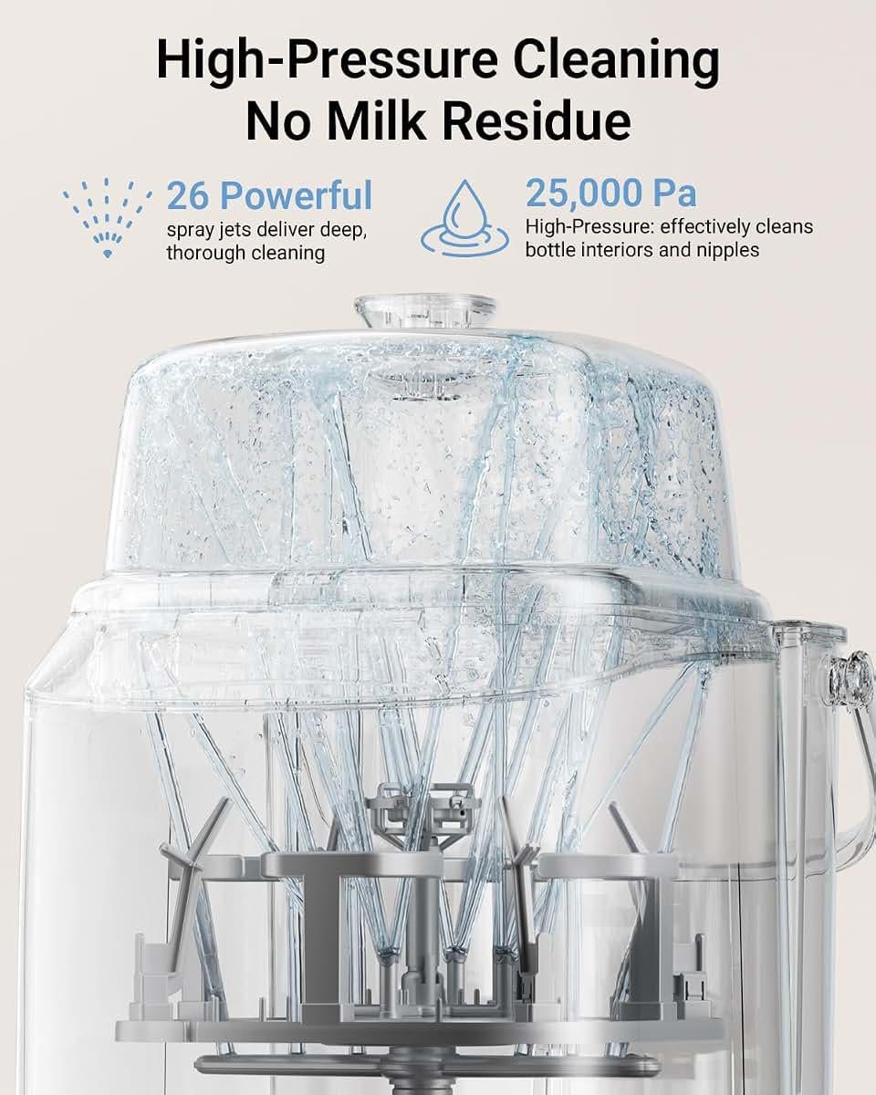 Bear Baby Bottle Washer Sterilizer Dryer All-in-One, 90 Detergent Tablets (photo 2)