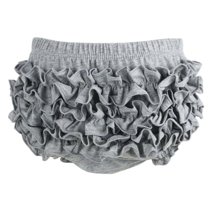 Wennikids Baby Girl Cotton Shorts Diaper Cover Bloomers Large Gray