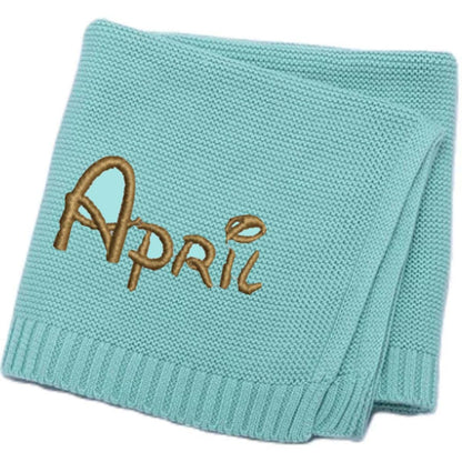 Zoikom Personalized Knit Baby Blanket