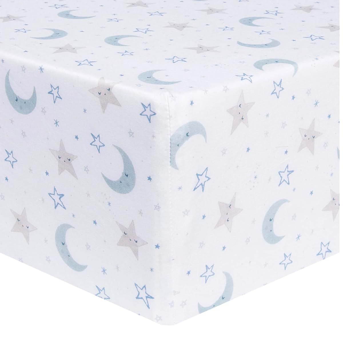 Trend Lab Starry Night Fitted Crib Sheet, 100% Cotton