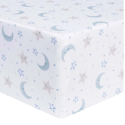 Trend Lab Starry Night Fitted Crib Sheet, 100% Cotton