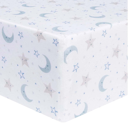 Trend Lab Starry Night Fitted Crib Sheet, 100% Cotton