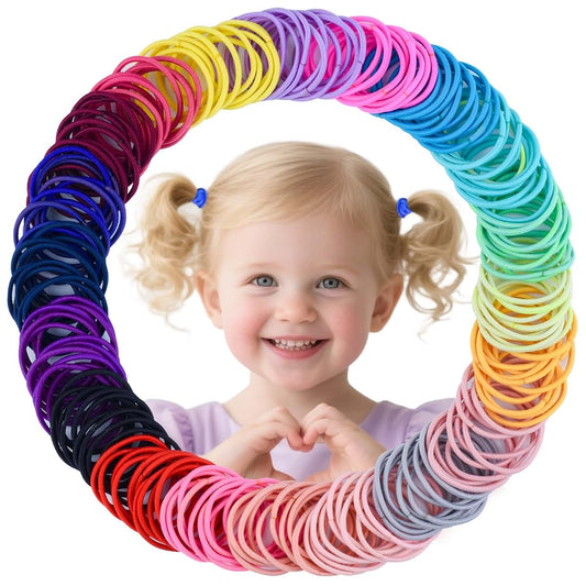 BabyOneStop 200-Piece Toddler Hair Ties in 20 Assorted Colors