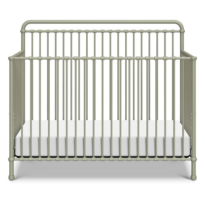 NAMESAKE Winston 4-in-1 Convertible Metal Baby Crib, Heirloom Sage