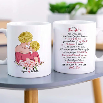 Gossby personalized mug - Once upon a time When I asked God for a Princess, he sent me you best unique custom gift