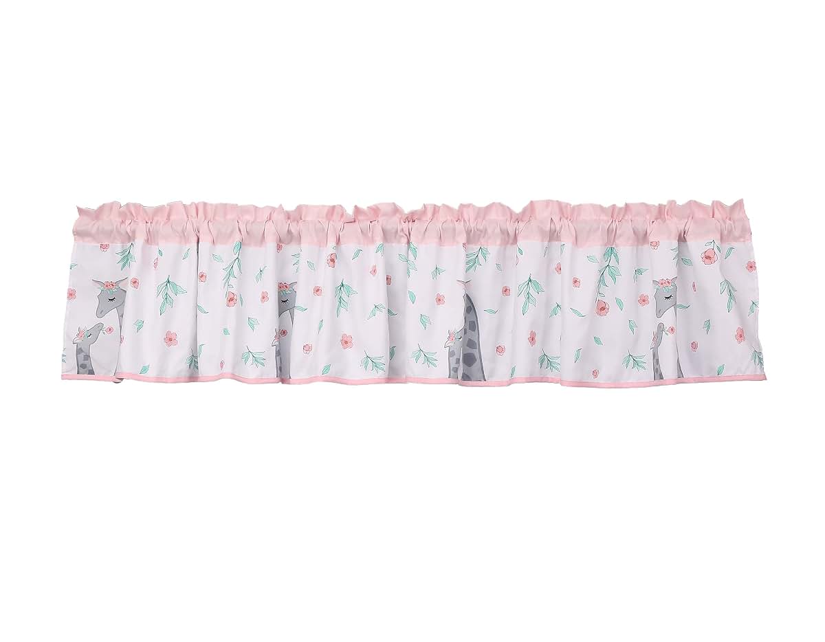 JAHbaby 6 Piece Pink Floral Giraffe Crib Bedding Set, 28x52