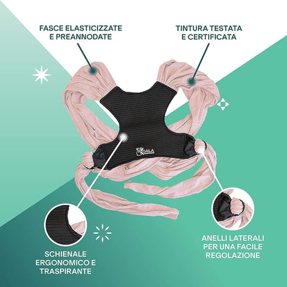 Koala Babycare Baby Carrier Wrap, Easy to Wear As a T-Shirt - Original Baby Carrier Newborn to Toddler - Sling One Size (photo 3)