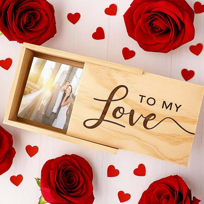 Koyal Wholesale Love Letter Keepsake Box Engraved Wooden Memory Box