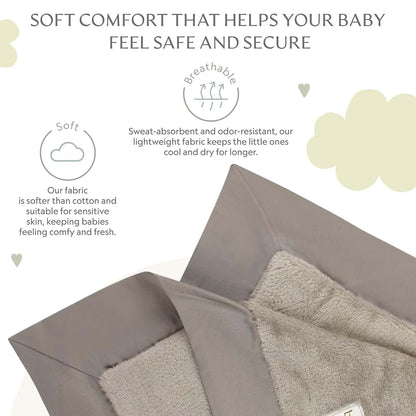 Lovey Security Blanket Plush with Satin Trim for Baby