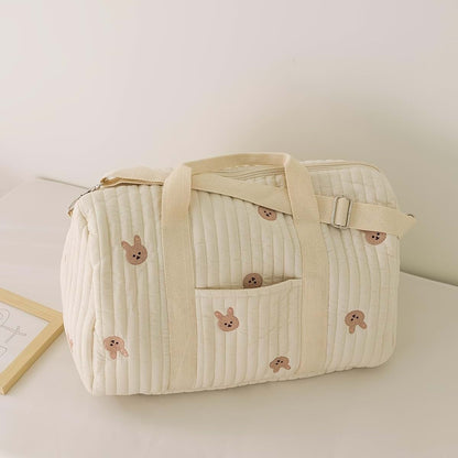 SWZEC Mom Duffle Tote Bag Cherry Cotton Fabric