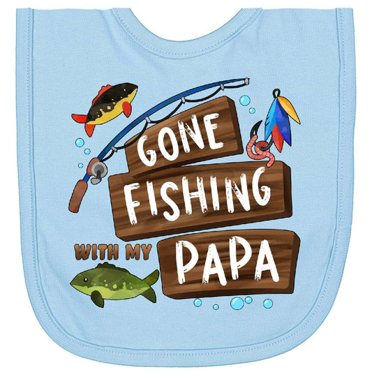 BabyOneStop Gone Fishing with My Papa Newborn Bib