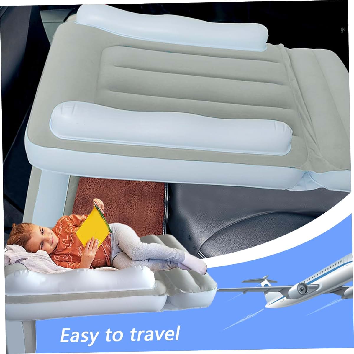 ESiiFuu Inflatable Aeroplane Bed for Toddlers