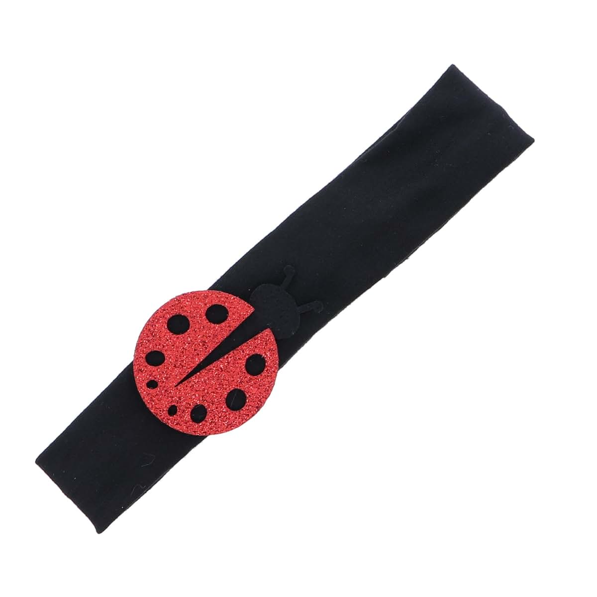 Motique Accessories Sparkly Ladybug Baby Headband, Stretchy One Size Fit