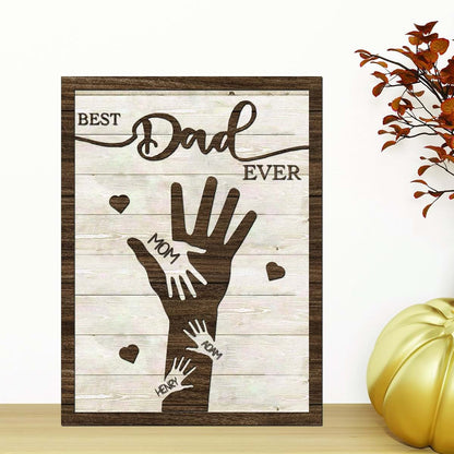 EmbroGlow Personalized First Father's Day Picture Frame, Fathers Day Gift from Baby, Happy Daddy Gift, Custom Photo