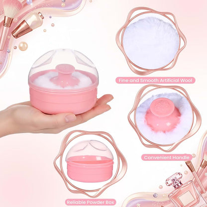 Baby Soft Powder Puff Storage Case for Kids & Adults