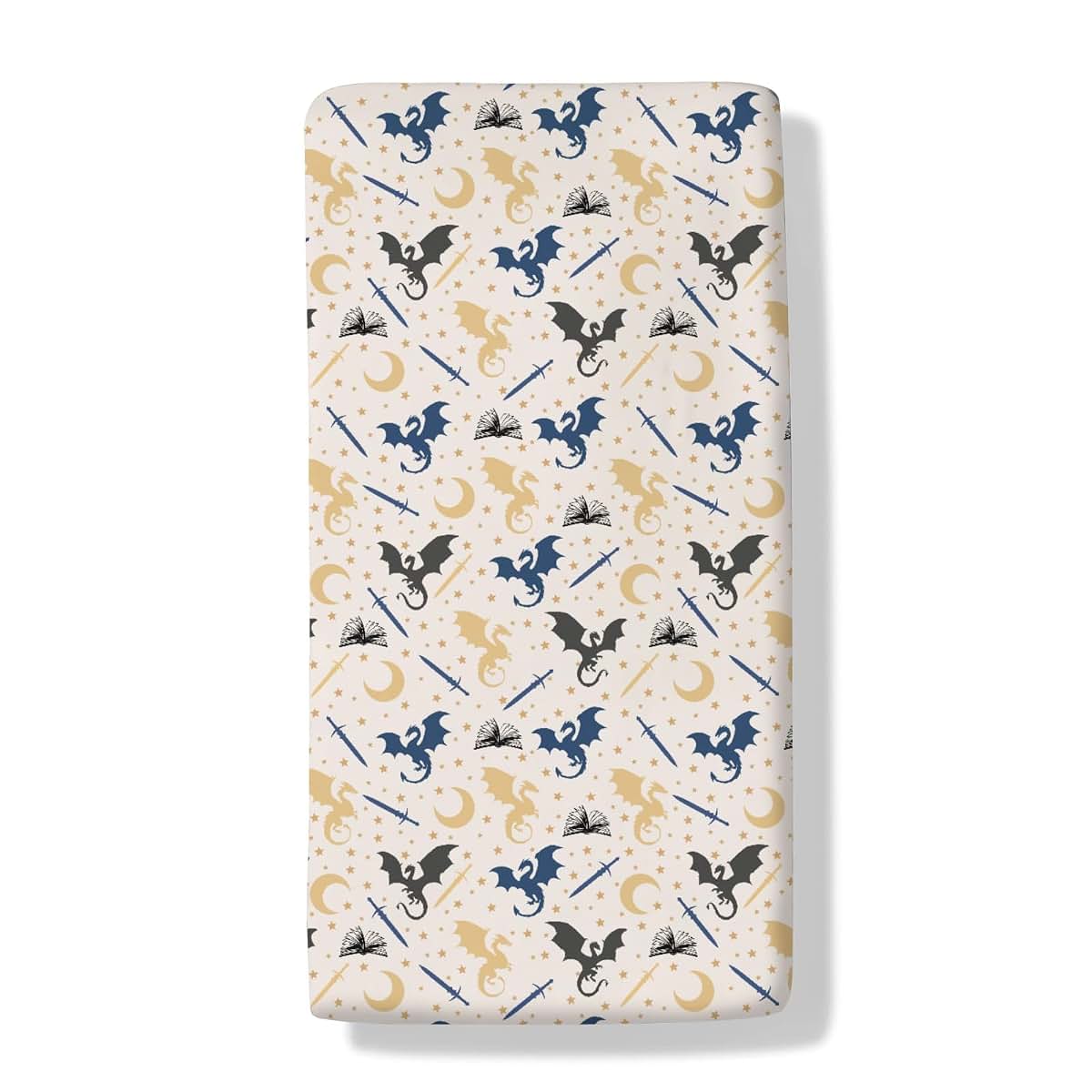 Cstdyfrv Fantasy Dragons Books Fitted Baby Crib Sheet, 28x52 Inches