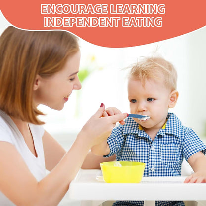 Atueray 6-Piece Silicone Baby Feeding Spoons for First Stage Infant Training