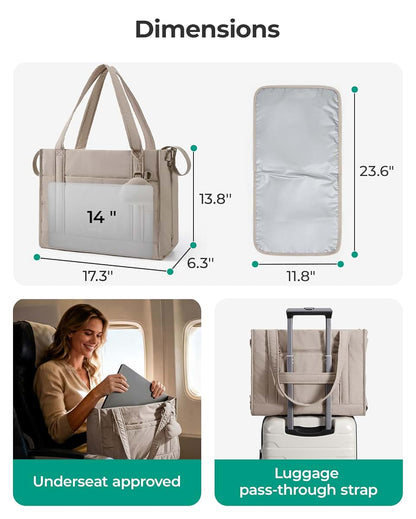 BAGSMART Diaper Bag Tote with Insulated Pockets, Pacifier Case, Stroller Straps & Changing Pad