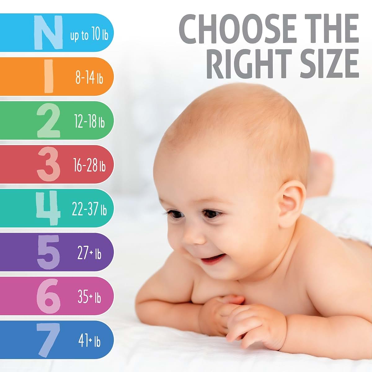Cuties Complete Care Baby Diapers Size 1, 8 to 14 lbs, 25 Count