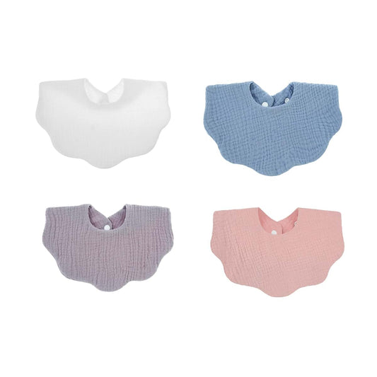 Kincongi BALTERS Muslin Bandana Baby Bibs for Girl Teething and Drooling Multi-color All Cotton Set